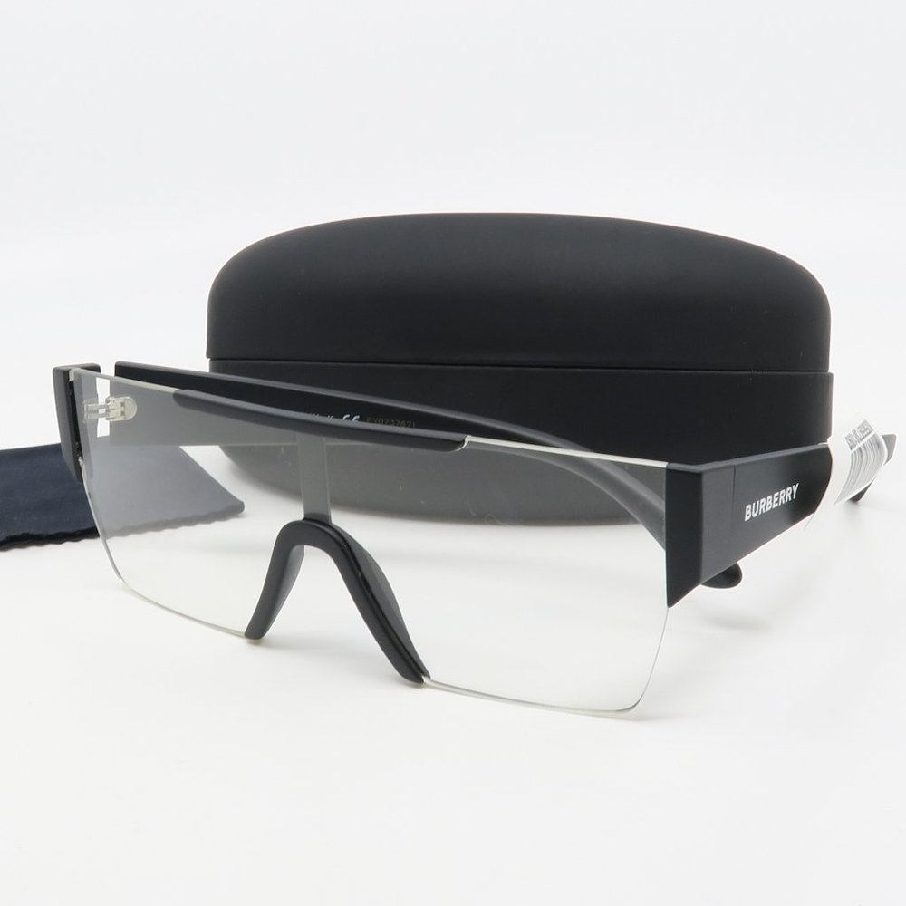 B 4291 3464/1W Burberry New Matte Black Shield Eyeglasses with generic case
